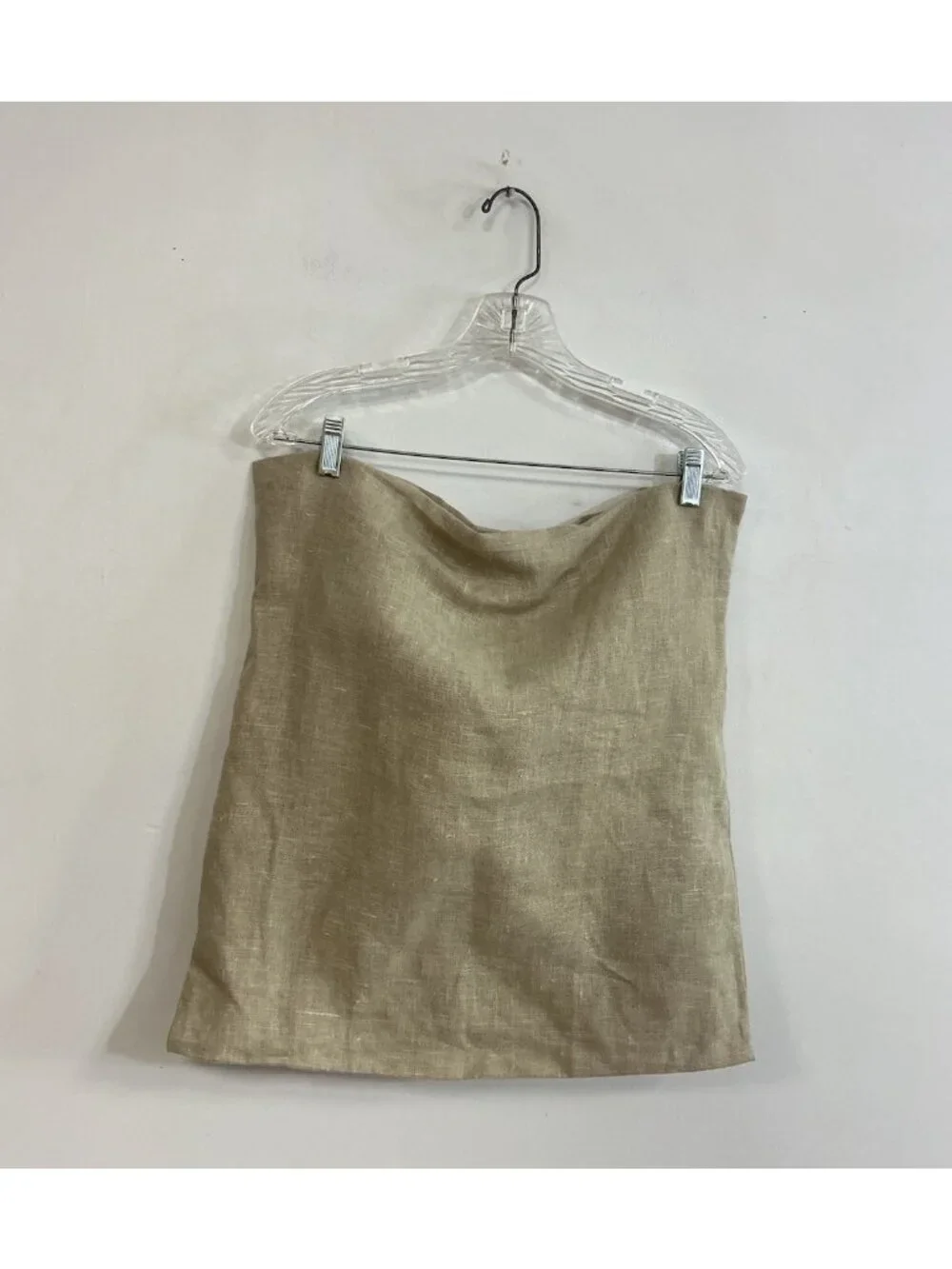 Linen Pillow Sham Sand Beige Tie Closure Lot of 2